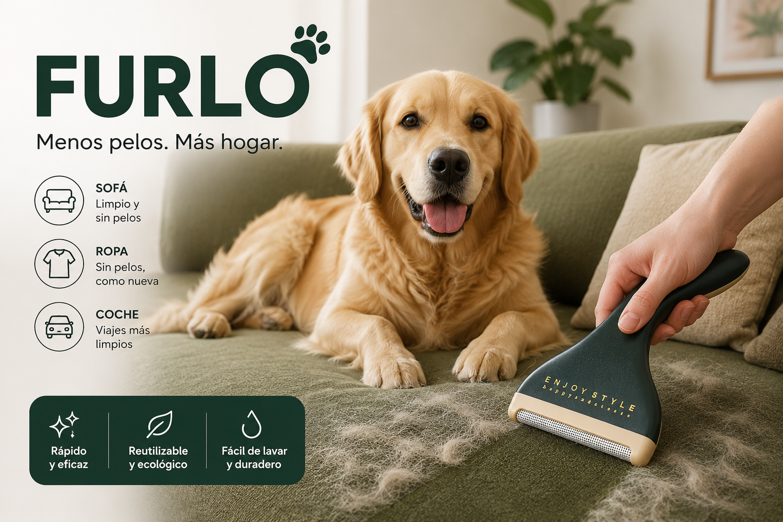 Quitapelos Reutilizable para Mascotas y Ropa